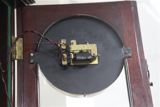 An early 20th century mahogany cased Synchronome Electric wall clock 1ft. H.4ft 2in.